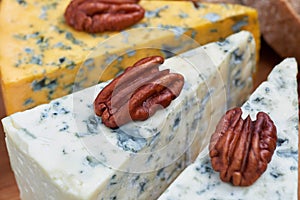 Assorted types of cheese