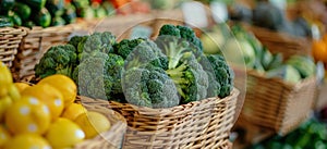 Assorted Vegetable Baskets at Farmers Market