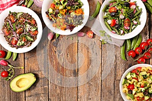 Assorted vegetable salad bowl