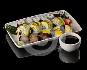 Assorted vegetarian sushi set