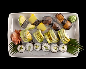 Assorted vegetarian sushi set