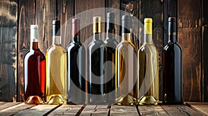 Assorted Wine Bottles Displayed in a Cellar