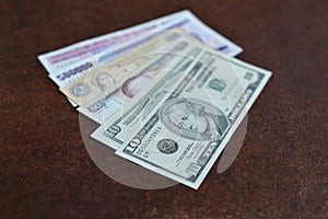 Assorted world currency notes