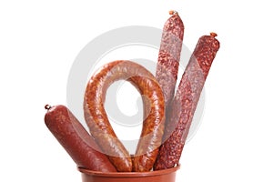 Assortiment of sausages