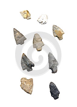 Assortment of American Indian Arrowheads