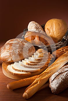 Assortment of baked bread