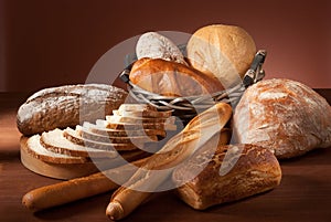 Assortment of baked bread