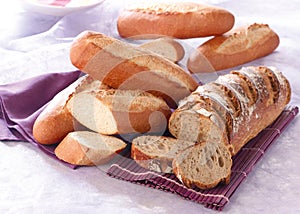 Assortment baked bread