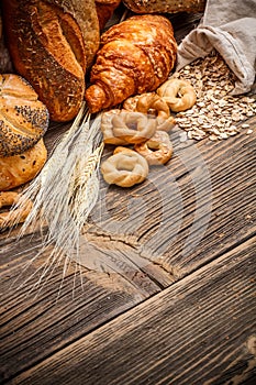 Assortment of baked bread