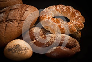 Assortment of baked bread