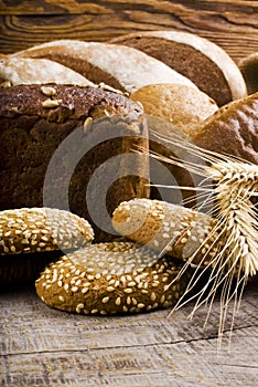Assortment baked bread