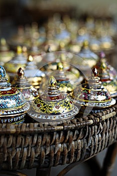 Assortment of benjarong-traditionnal thai ceramic