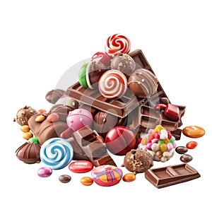 Assortment of Chocolate Bars and Candies