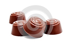 Assortment of chocolate candies sweets isolated