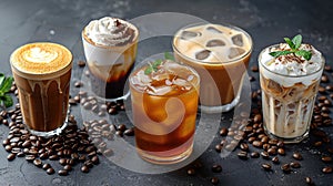 Assortment of Coffee Drinks