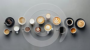 Assortment of Coffee Varieties.AI generated image