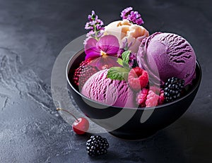 Assortment of Colorful Desserts and Berries