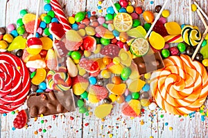 An assortment of colourful, festive sweets