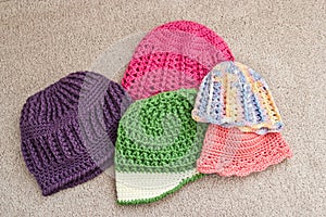 Assortment of Crocheted Hats