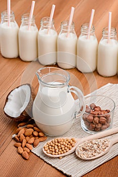 Assortment of dairy-free milk