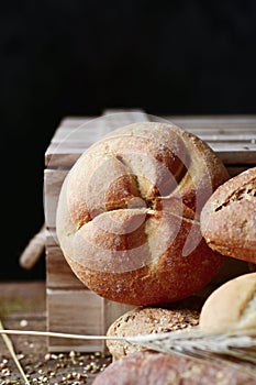 Assortment of different bread rolls