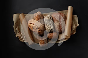 Assortment of different types of bread