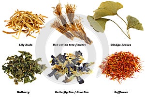 Assortment of Dried Herbal Tea