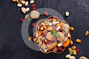 Assortment of dry fruits and nuts