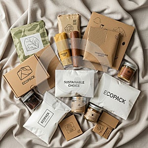 Sustainability and compostability highlighting environmentally