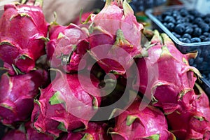 Assortment of exotic dragon fruit