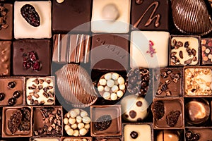 Assortment of fine chocolate candies