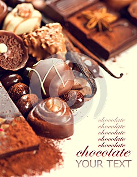 Assortment of fine chocolates