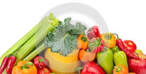 Assortment fresh fruit and vegetables