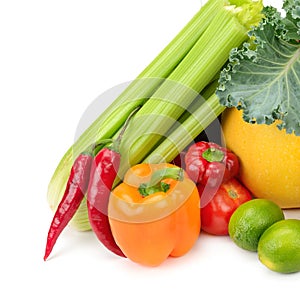 Assortment fresh fruit and vegetables