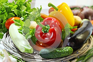 Assortment of fresh vegetables