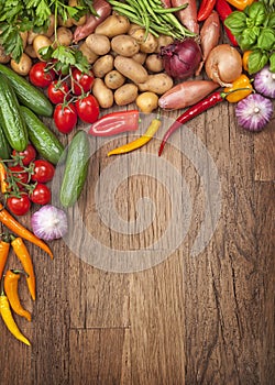 Assortment of fresh vegetables photo