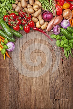 Assortment of fresh vegetables photo