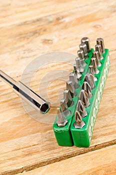 Assorted screwdriver insert tips