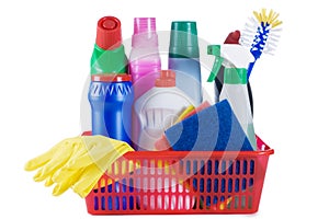 Assortment of means for cleaning photo