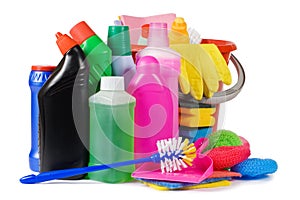 Assortment of means for cleaning photo