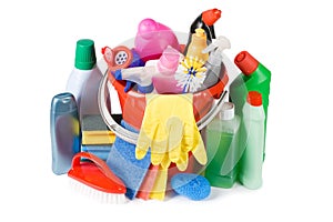 Assortment of means for cleaning isolated photo