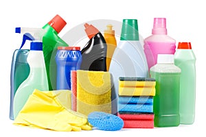 Assortment of means for cleaning isolated photo