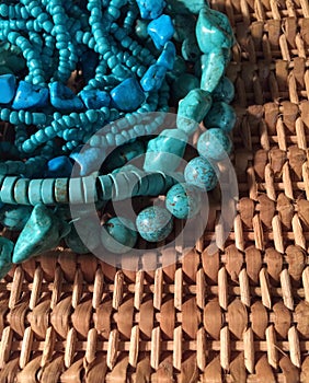 Assortment of Natural Turquoise Gemstone Beads