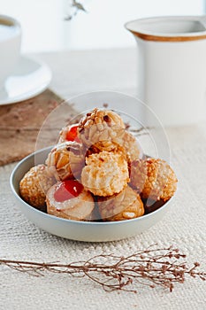assortment of panellets typical of Catalonia, Spain photo
