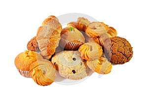 Assortment of pastries and cookies. Selective focus