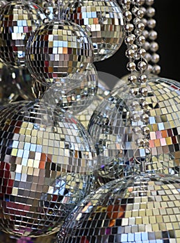 An Assortment of Reflective Tile Ball Ornaments