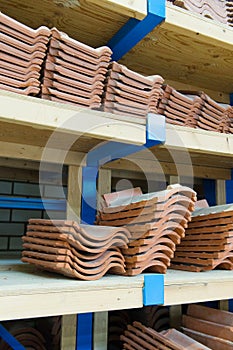 Assortment roof tiles