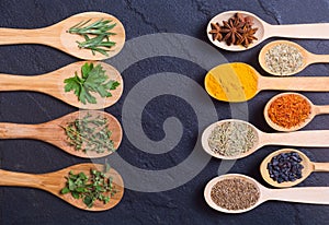 Assortment of spices