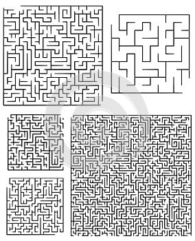 Assortment of Square Mazes