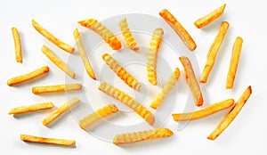 Assortment of thin, standard and crinkle cut chips